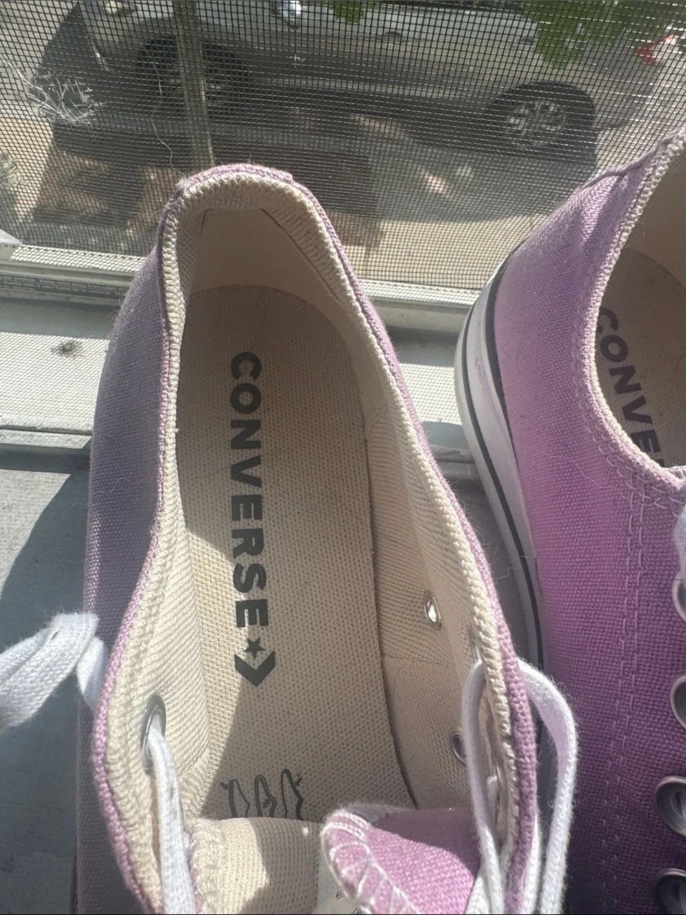 Converse Kids Lavender All Star Low Top Sneakers